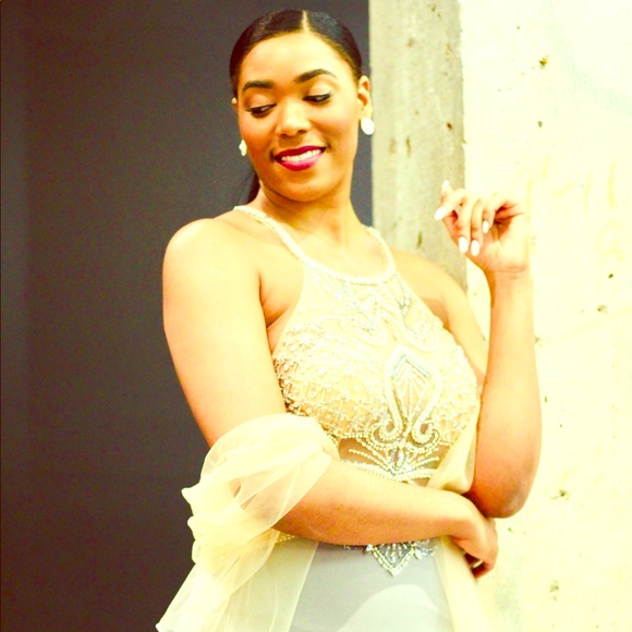 SHAIL K. A Kimi K Inc. Brand long beaded top gown - Picture 4 of 14